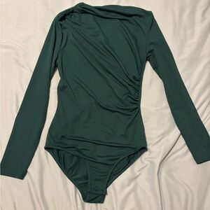 SHEIN Long Sleeve Dark Green Kids One-Piece